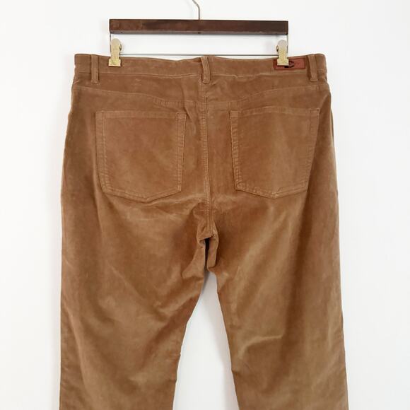 DUNNING Seabury Corduroy Performance Pants Bronze Tan Brown 38 x 30 - Picture 7 of 9